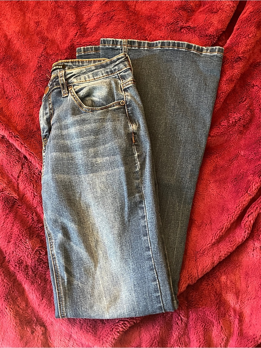 Women's Low Rise Bootcut Denim Jeans - Blue